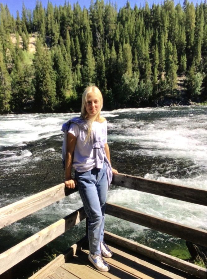 Sanne Kool at Yellowstone National Park (courtesy of Krista Cunningham)
