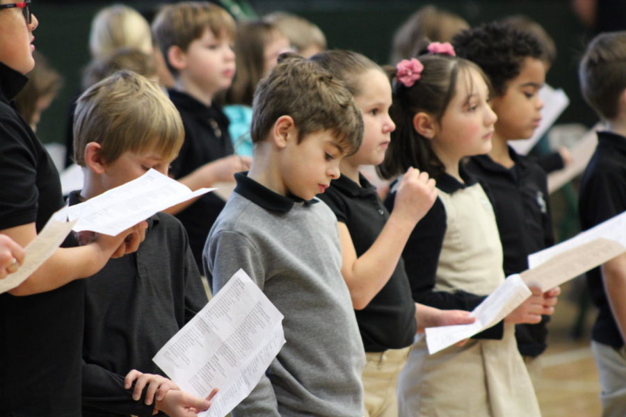 St. Francis Catholic students during All-System Mass