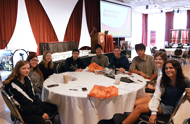 Central's journalism class at the awards banquet at the University of Montana's Journalism Day