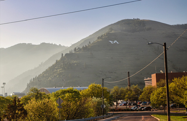 A view from the University of Montana's campus during Journalism Day