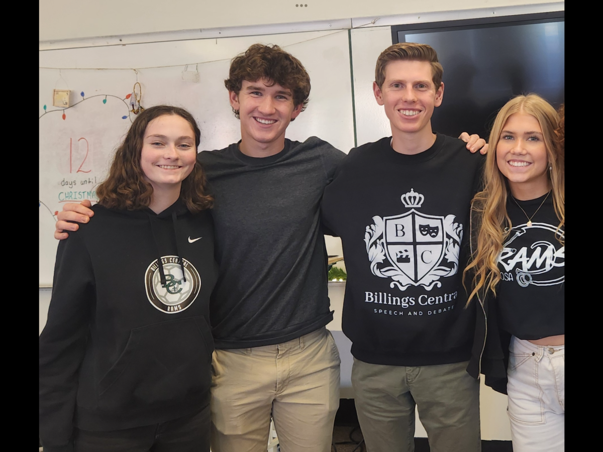 Student Council Leadership (left to right) Treasurer Sophie Hall, Secretary Jack Milroy, Co-Presidents Hank Jagodzinski and Emma Bohrer