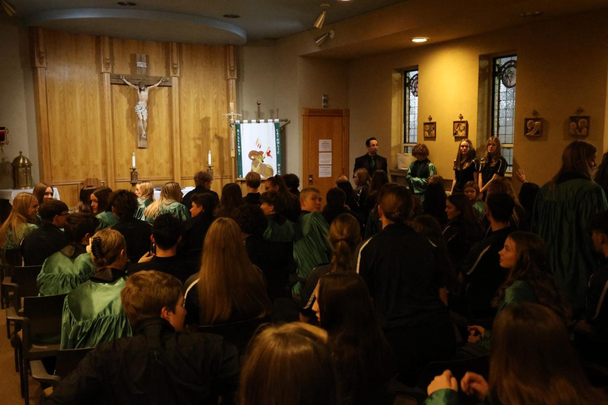 12.13.2023 Entire Music Department in the chapel preparing for their Cantata.