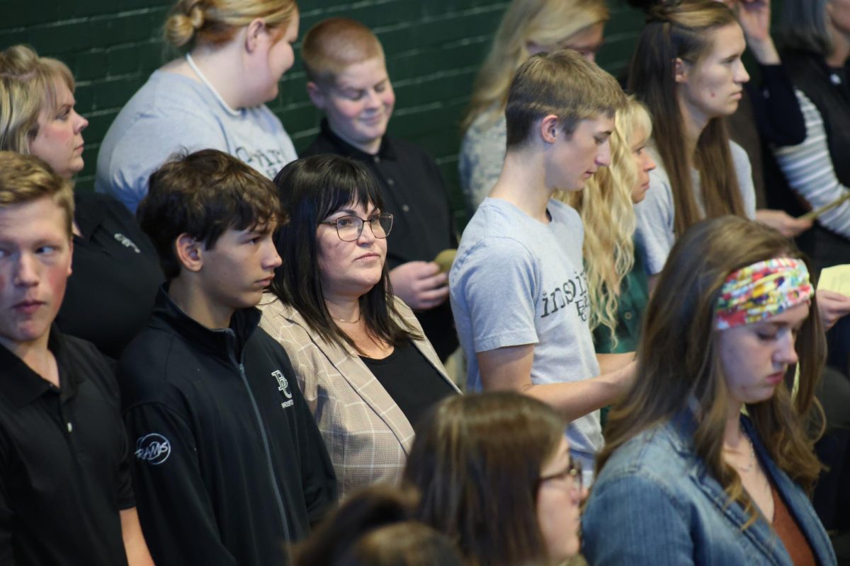 11.21.2023 Students and Alumni of Billings Catholic Schools pictured preparing to celebrate mass.