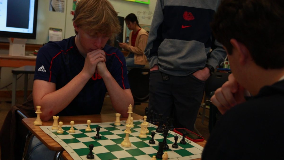 3.6.2024 Junior Jonas Roesgan focusing during a chess match in the tournament. 