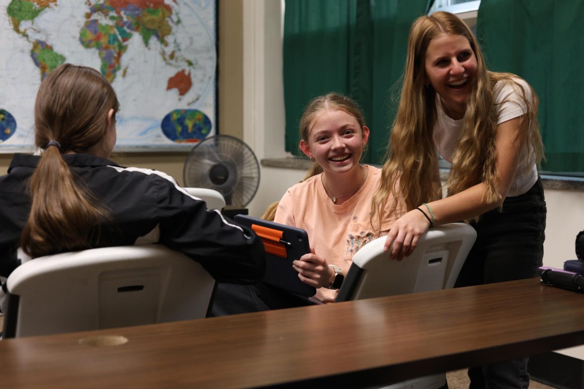 5/17/24 From L to R: Sophomores Ashlyn Miller, Olivia Guenthner, and Sage Sebastian.