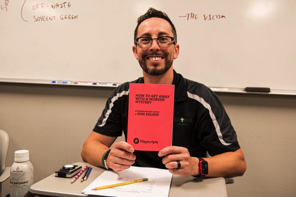 9.4.24
Mr. Martinez holding the script for new play "How to get away with a murder mystery."