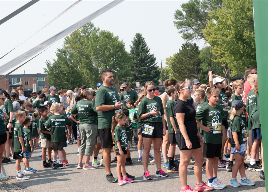 9.8.24 Billings Catholic Schools’ parents and students preparing themself for the race to start. 