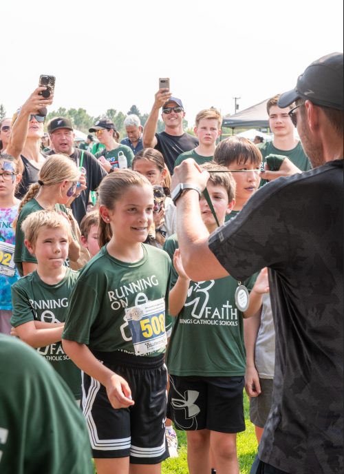 9.8.24 5th grade Gabrielle Papez receiving her 2nd place medal. 