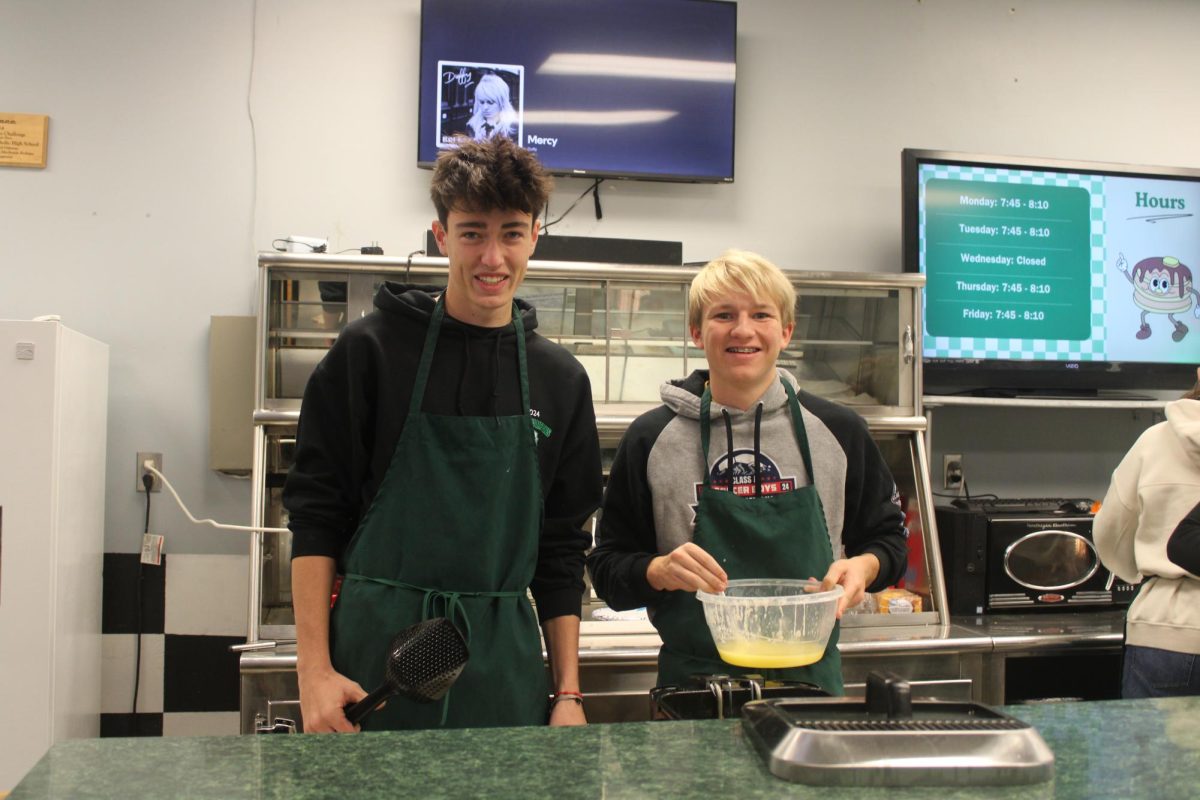 11.21.24
Drake Tourtlotte and Luke Pankratz work the pub and make doughnuts.  