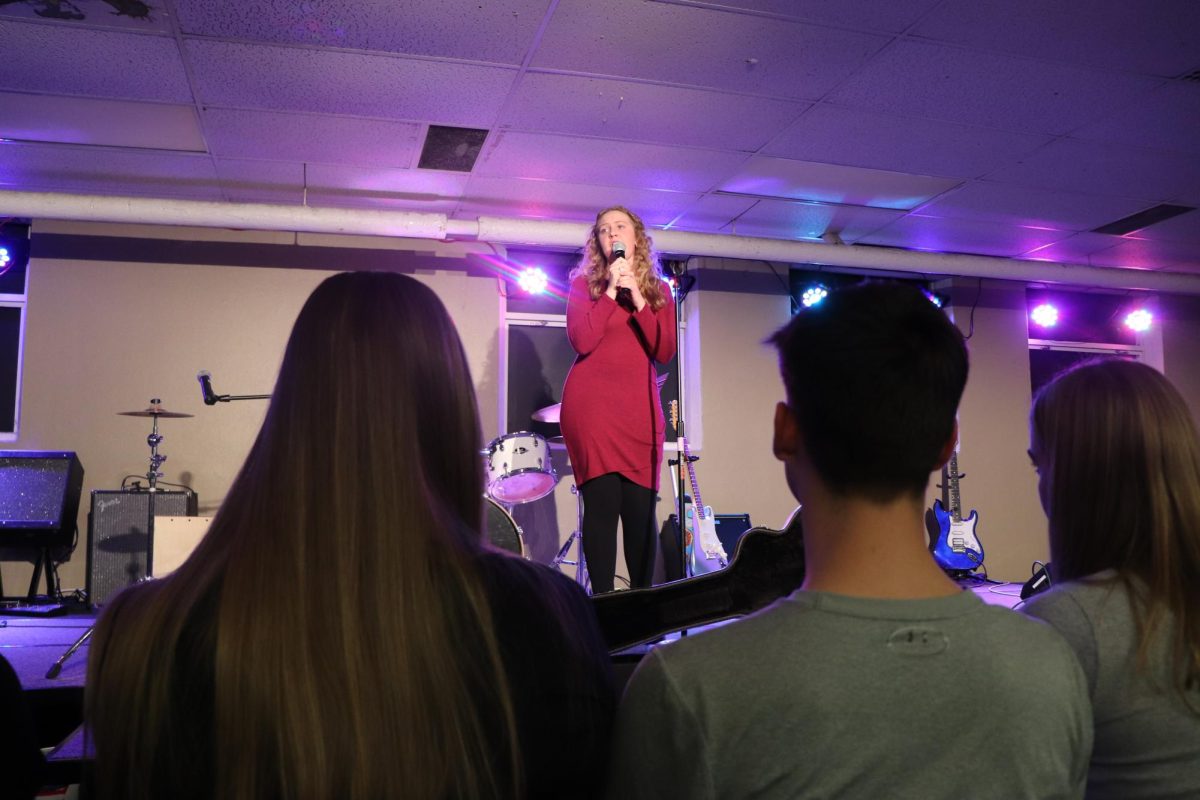 2.21.25
Senior, Hallie Anderson, singing at open mic night and the art gala.