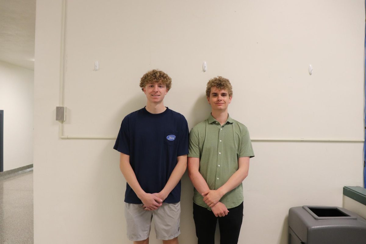 4.24.25
Juniors (L to R) Bowman  Seitz and Alex Johnson standing together for a picture.