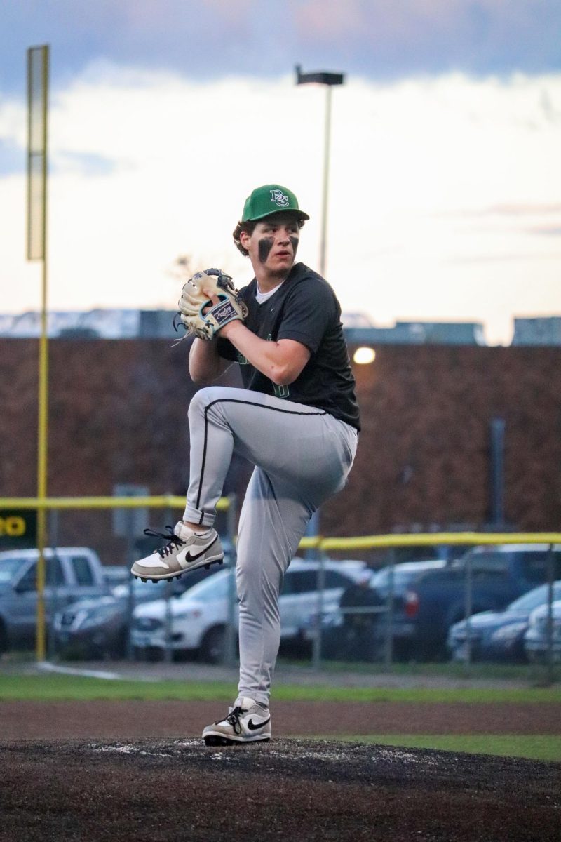 5.14.25 jr. Brennan Harlen pitching vs Senior.