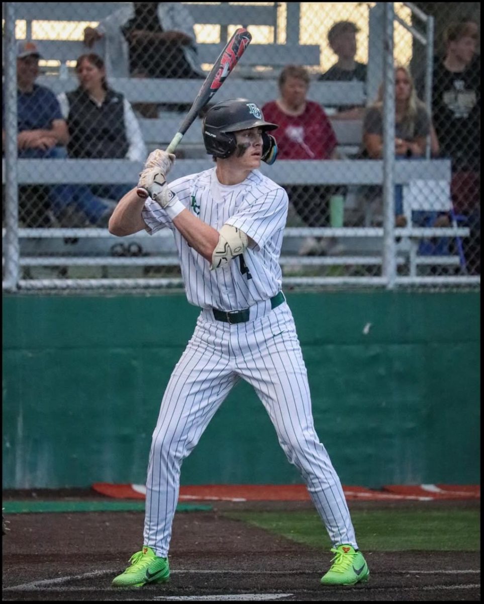 5.9.25 Sophomore Ollie Prill stands ready at the plate. 