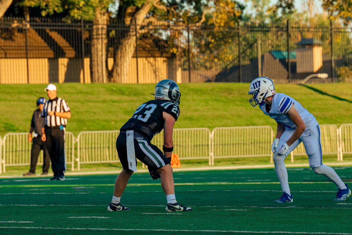 9.5.25
Senior Brennan Harlan lines up at corner against Havre in the Rams home opener.