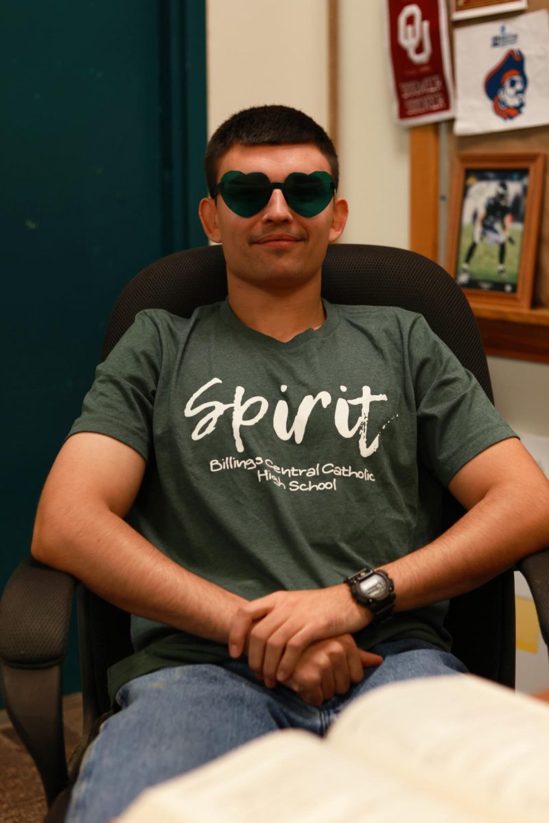 9.19.25 
New catch-all teacher, Mr. Morgan, celebrating Homecoming Week. 