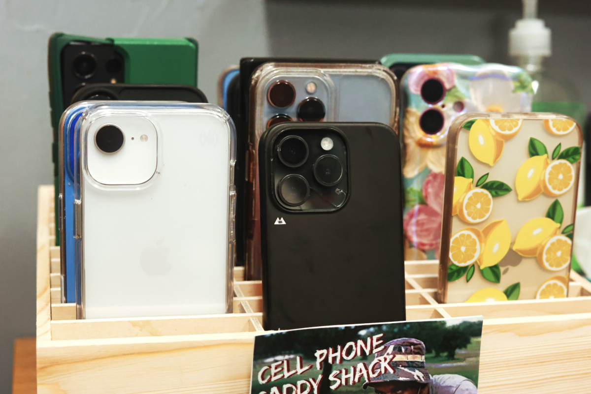9.15.25 
BCCHS' new phone policy where phones must be placed in the caddy. 