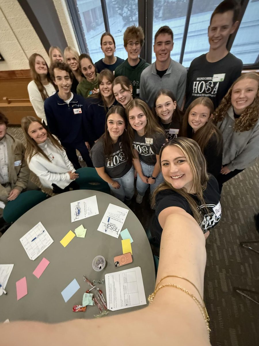 10.14.25
Members from Billings Central HOSA, Career Center HOSA, and Bozeman HOSA, posing for a photo together for a .5 at FLC.  