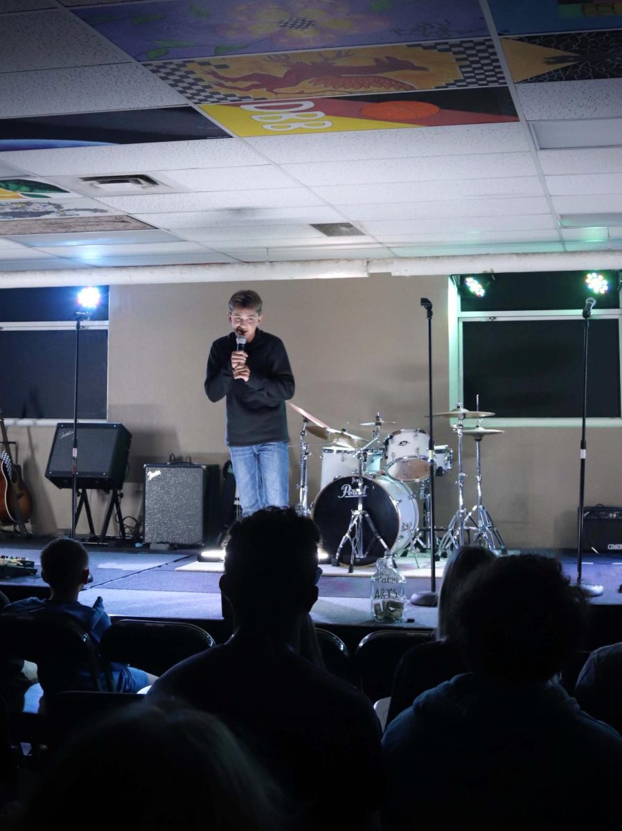 10.4.26
Sophmore Quinn Clark performing for Open Mic Night.