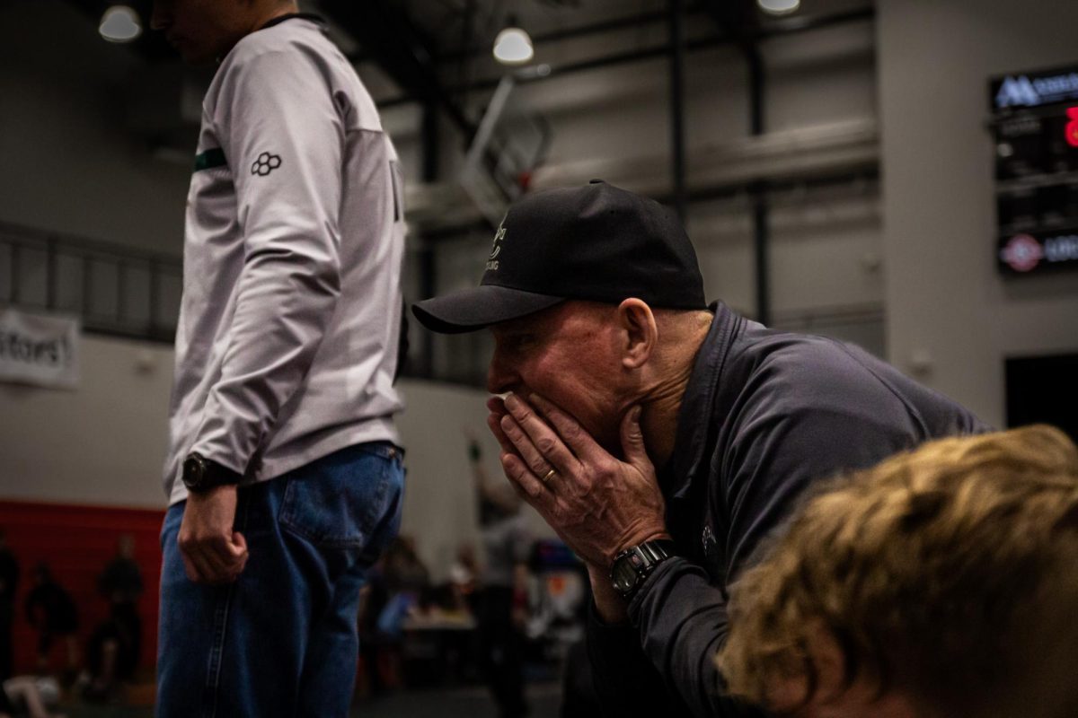 12.6.25
Billings Central Wrestling Head Coach Barry Morgan coaching in Manhattan during their first competition of the year. 