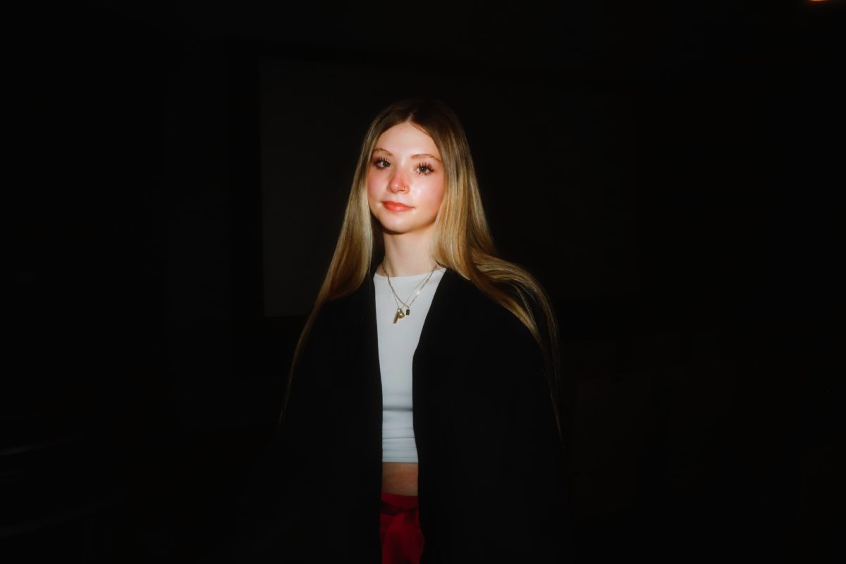 1.15.26
Senior Samantha Dietsch posing as her character Milana Montano in FRAME 0F MIND. 