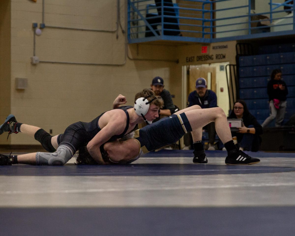 2.3.26
Sophmore Dean Padon securing the fall in Billings Central’s dual against Dillon at Beaverhead County High School.