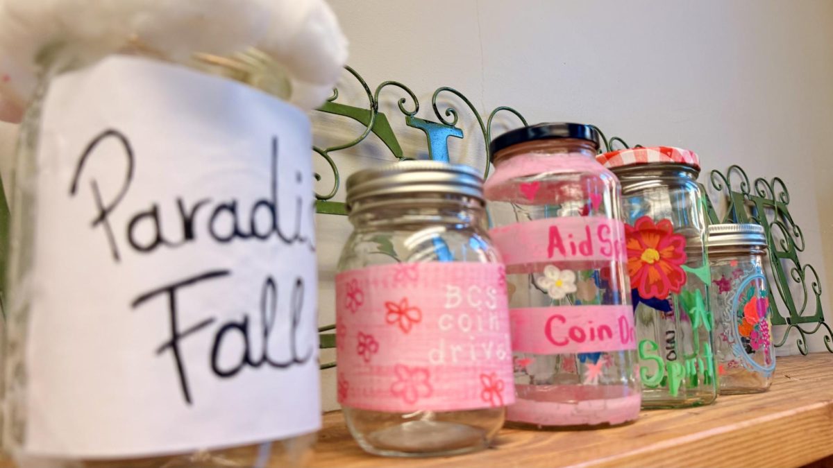 2.6.26
Close up shot of mason jars for the Aid Spirit Coin Drive.