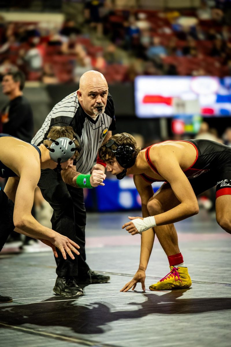 3.28.26
Sophmore Zeke Watson stepping up to the line in preparation for his first round match during AAU State at the Metra