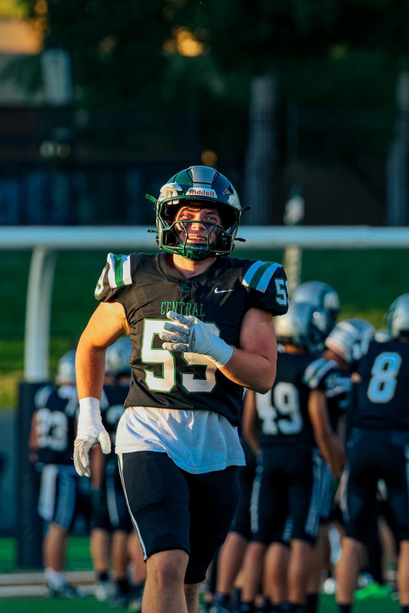 9.5.25
Senior Jordan Harrell smiling during starting line up announcements against Havre at Rocky Mountain College. 