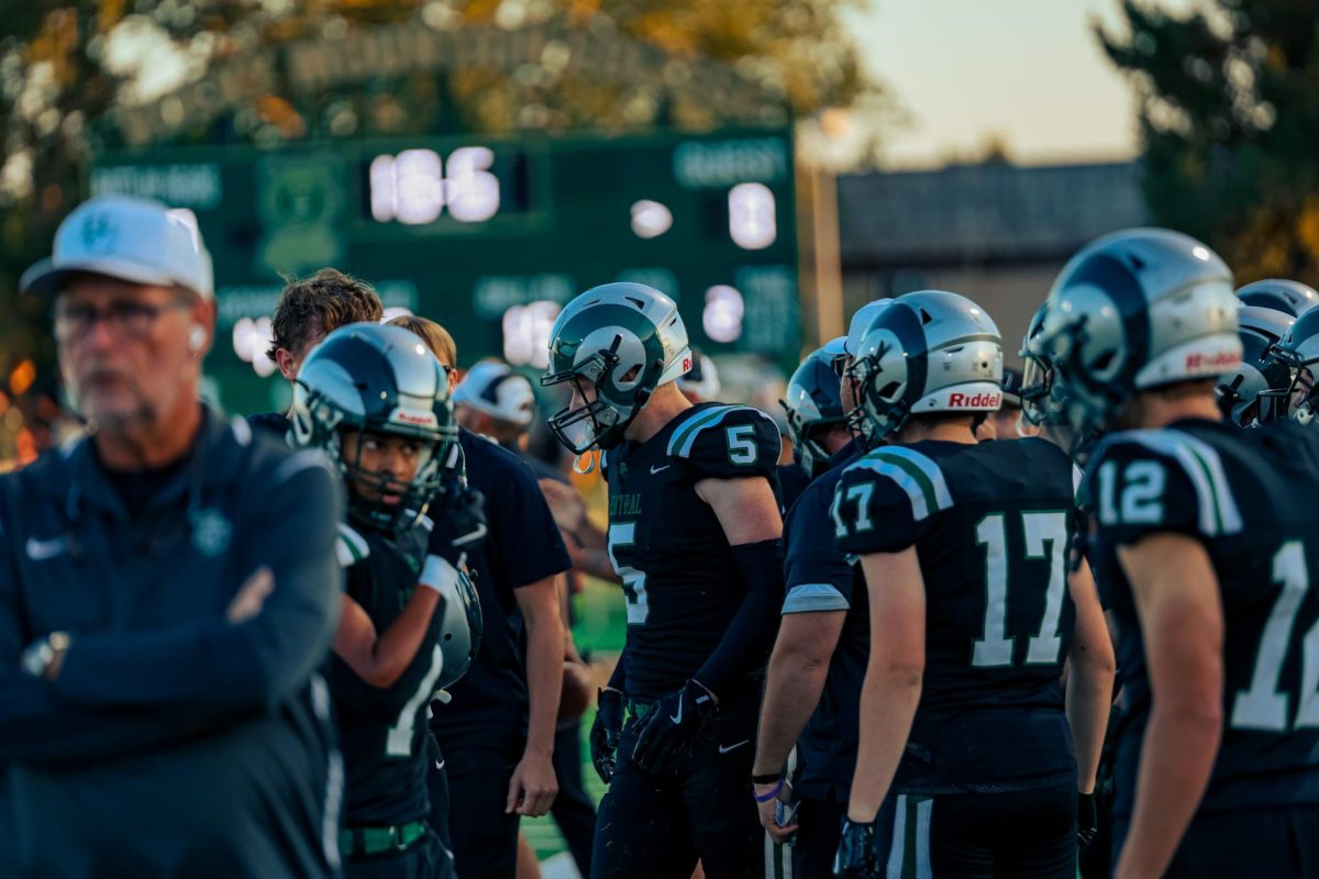9.5.25
Senior Kellan Reas celebrating on the sideline after his interception against Havre at Rocky Mountain College. 
