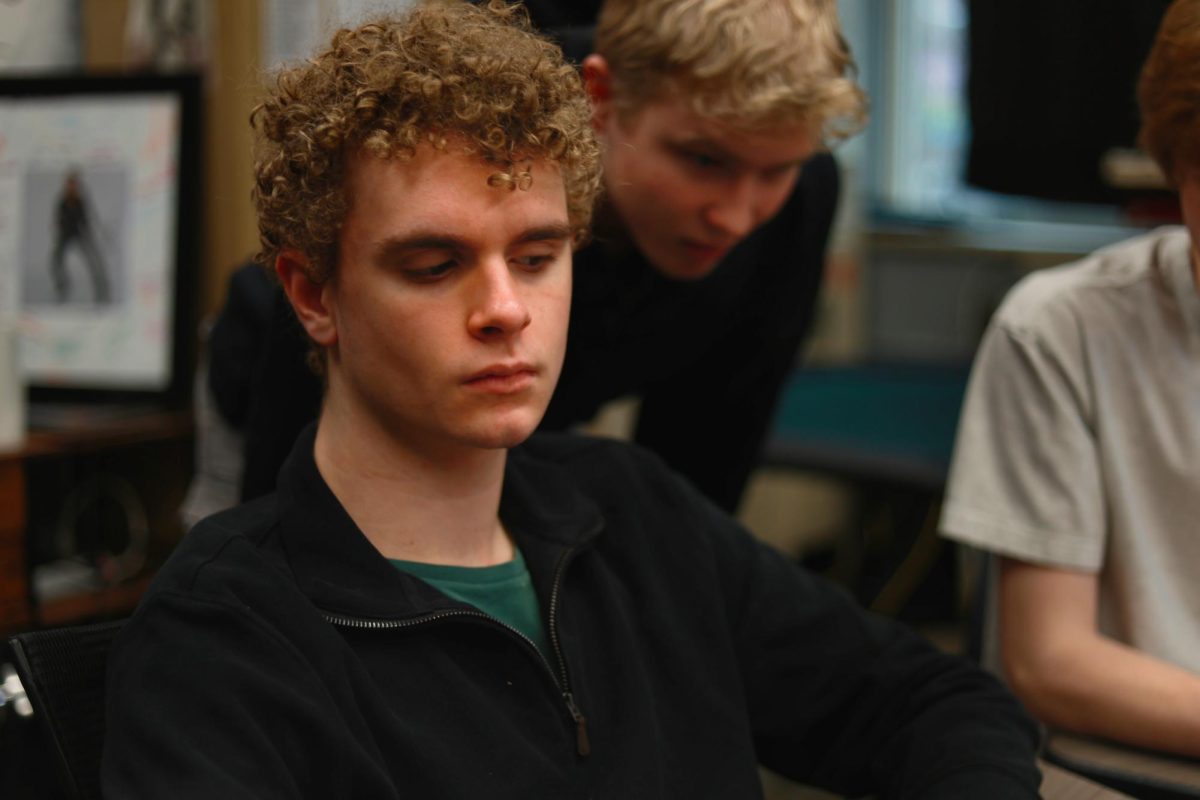 3.19.26
Senior Alex Johnson working on a project in Dual Credit Government. 