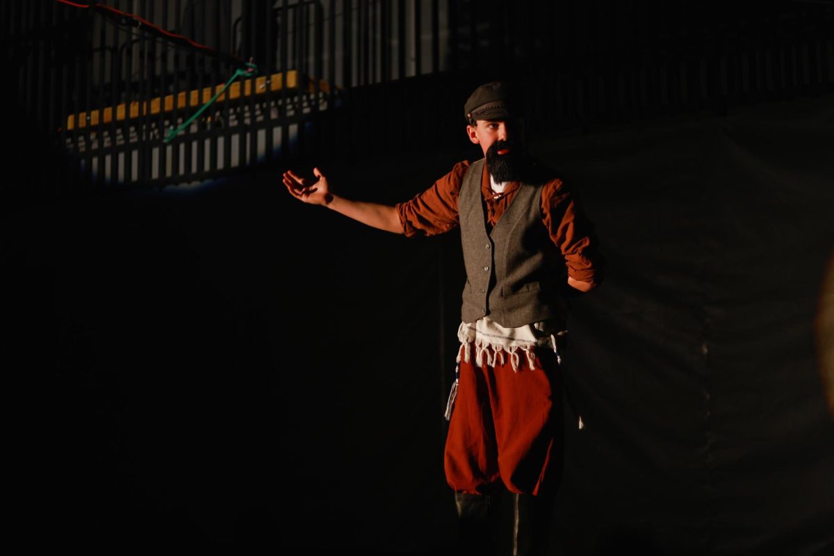 3.19.26
Sophomore Quinn Clark playing the role of Tevye, seen singing ‘Tradition.’