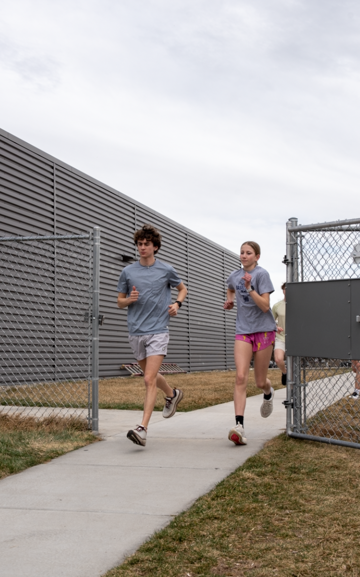 3.18.26
(From L to R) Senior Greyson Piseno and Freshman Addi Kegel going on a run during track practice at St. Francis Catholic School. 